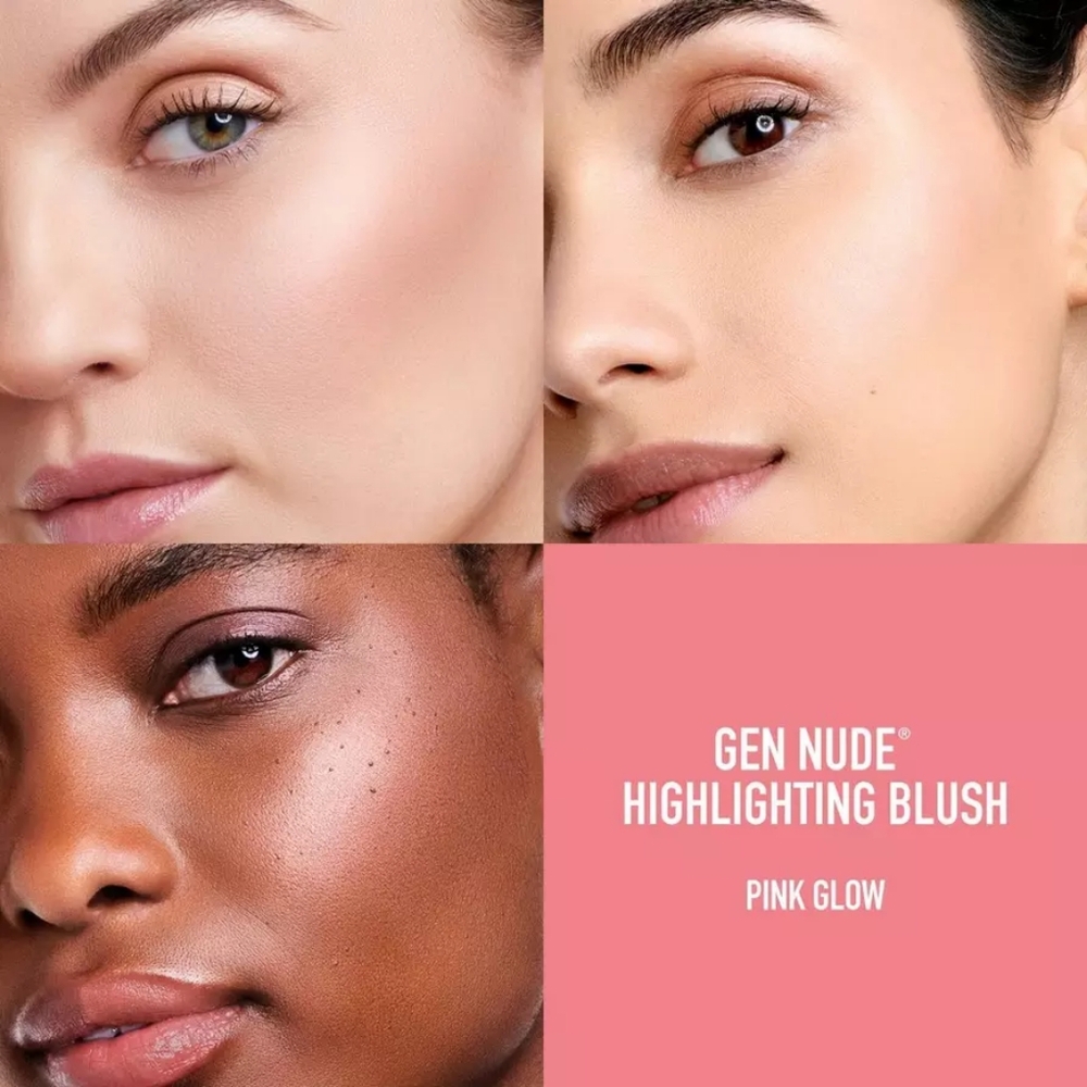 New! bareMinerals GEN NUDE Highlighting Blush - PINK GLOW - Picture 4 of 5